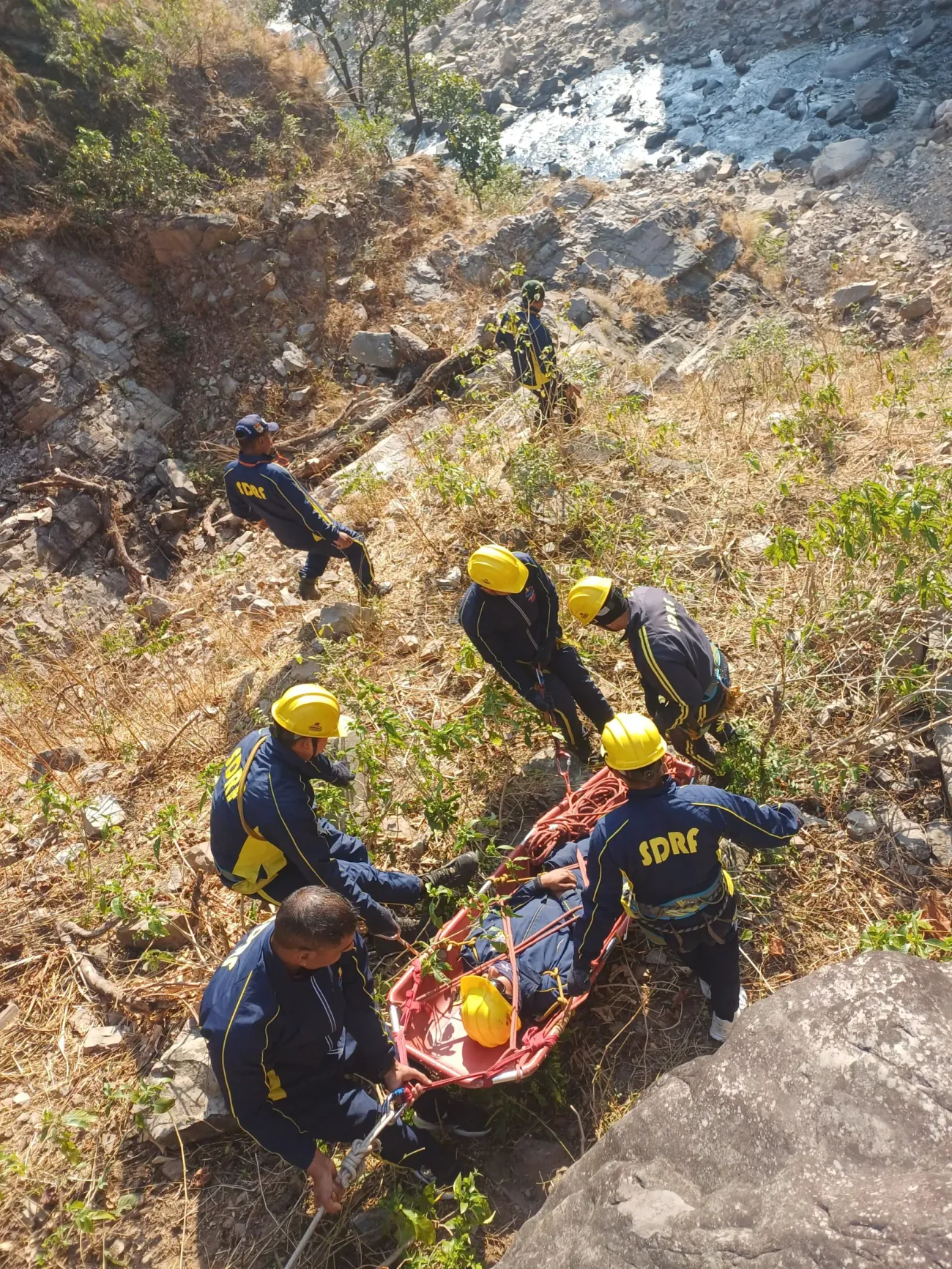 IRA rescue team navigating whitewater rapids
